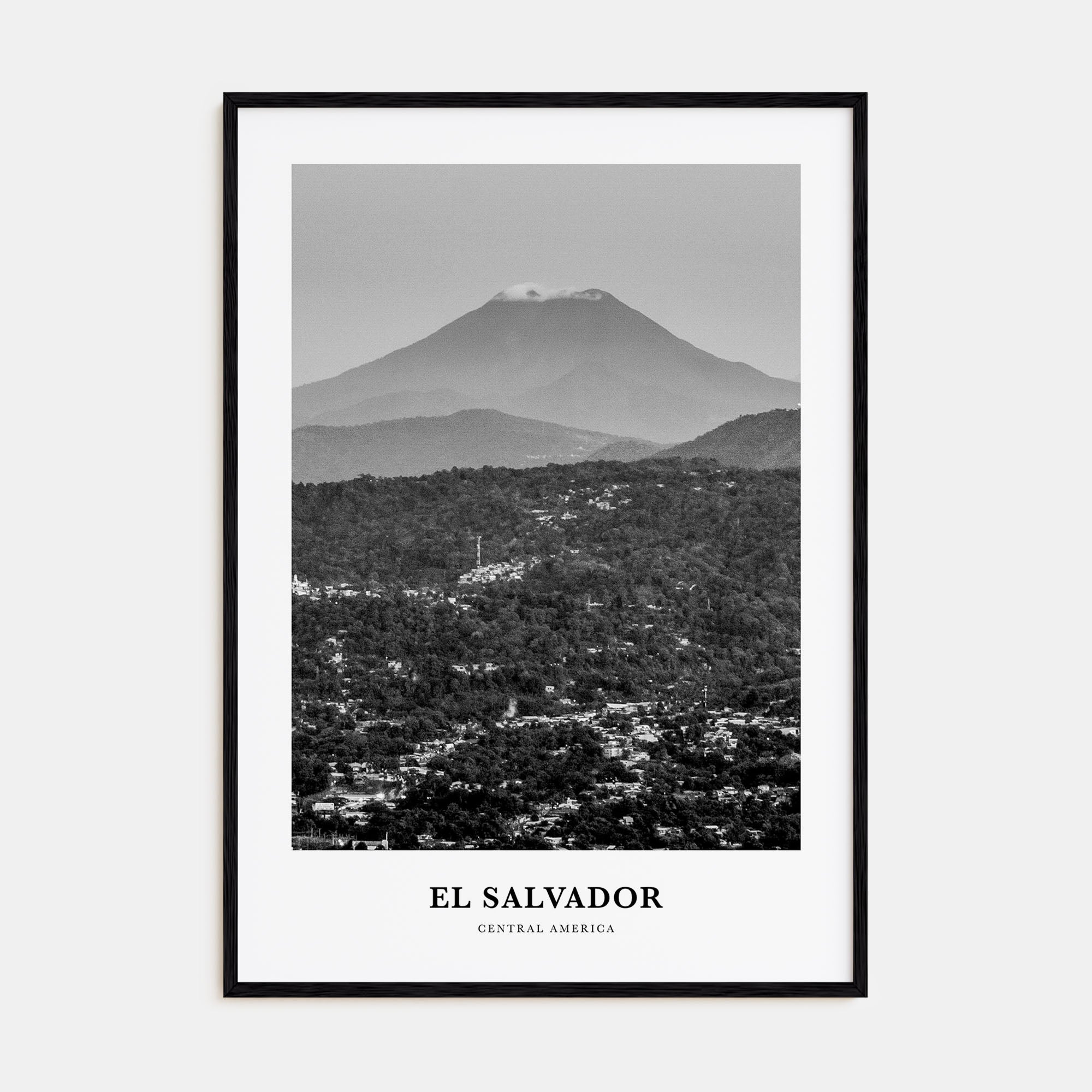 El Salvador Portrait B&W No 1 Poster