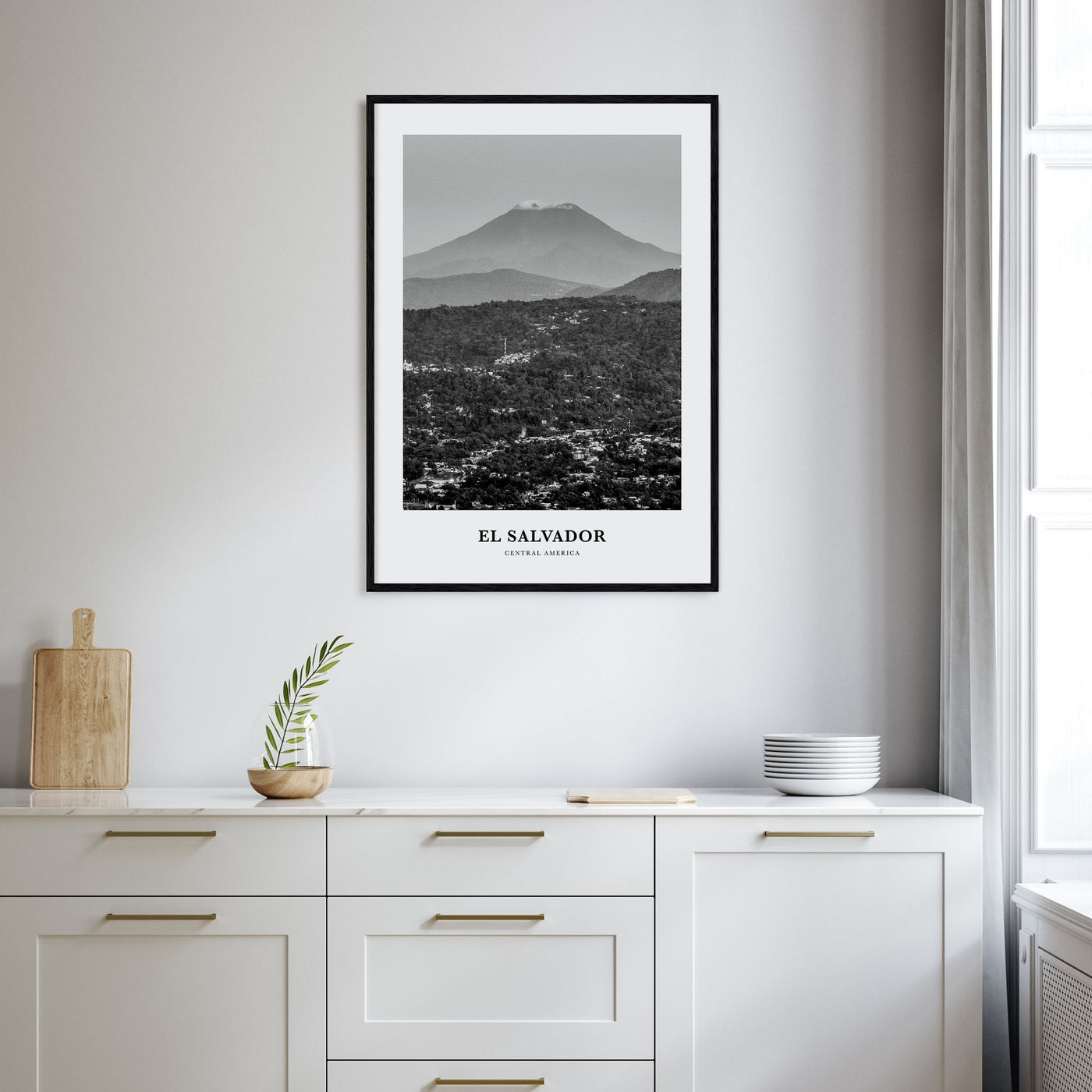 El Salvador Portrait B&W No 1 Poster