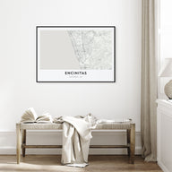 Encinitas Map Landscape Poster