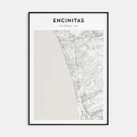 Encinitas Map Portrait Poster