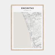 Encinitas Map Portrait Poster