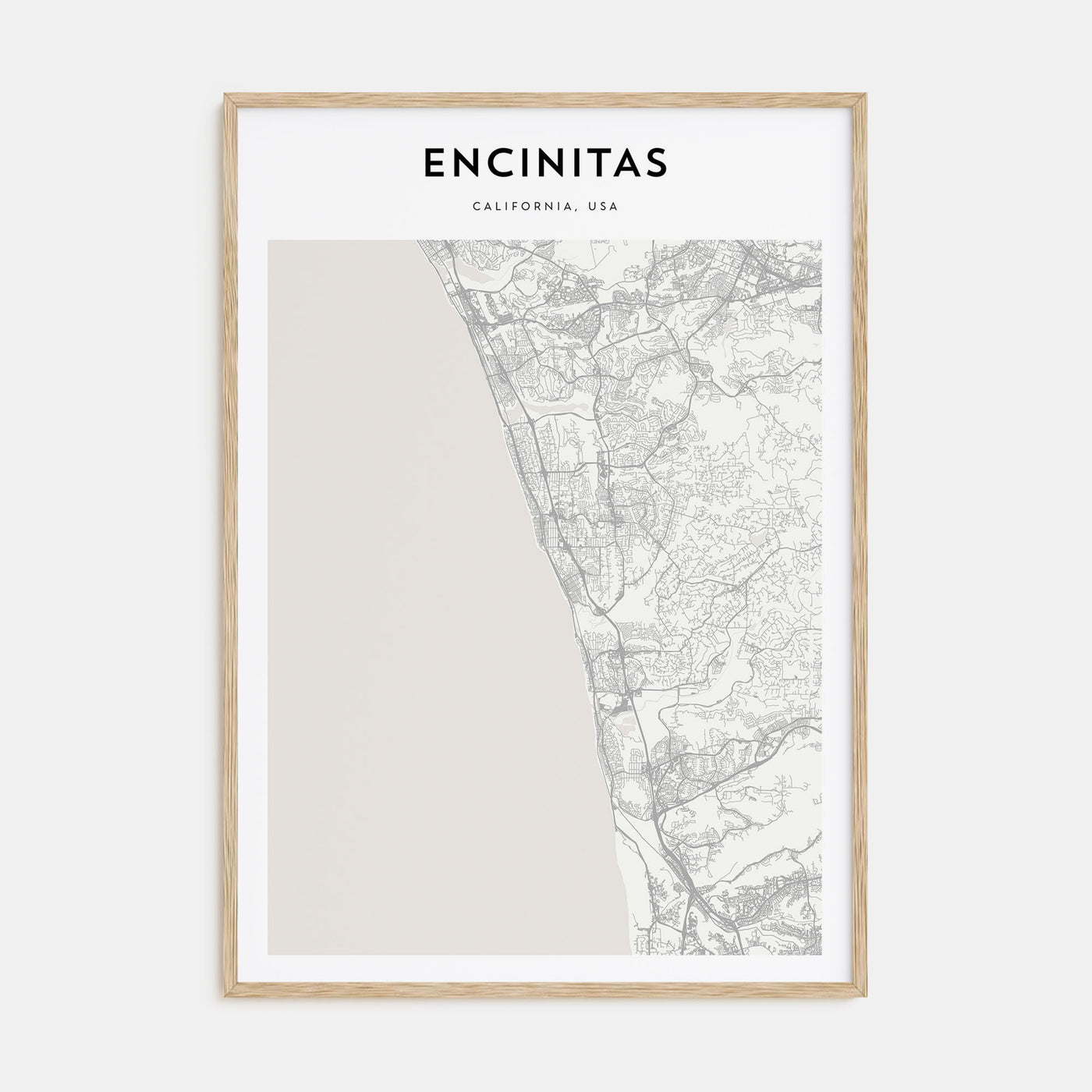 Encinitas Map Portrait Poster