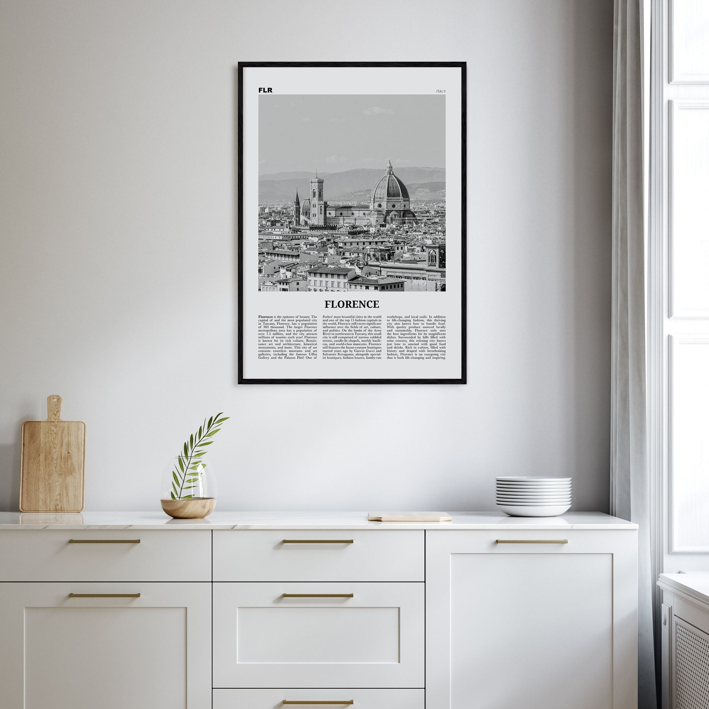 Florence Travel B&W No 1 Poster