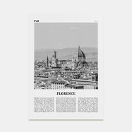 Florence Travel B&W No 1 Poster
