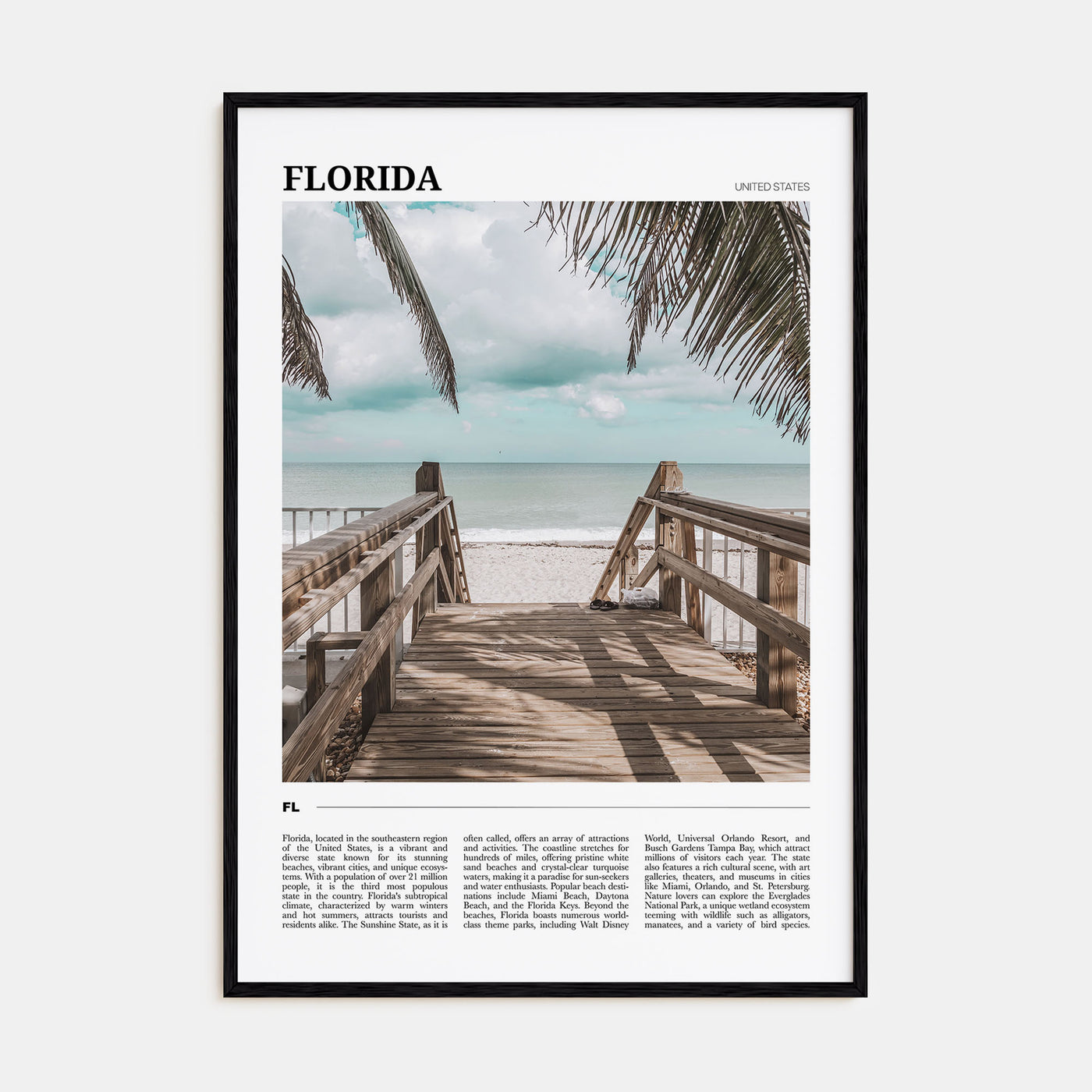 Florida Travel Color Poster
