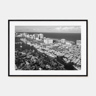 Fort Lauderdale Landscape B&W Poster