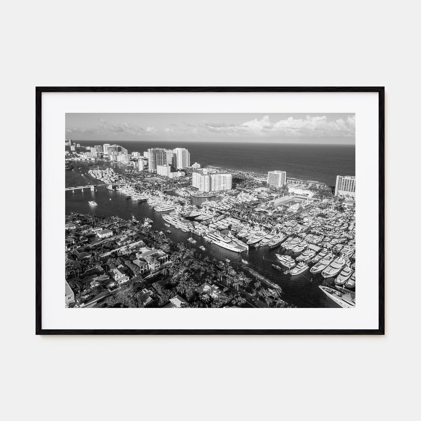 Fort Lauderdale Landscape B&W Poster