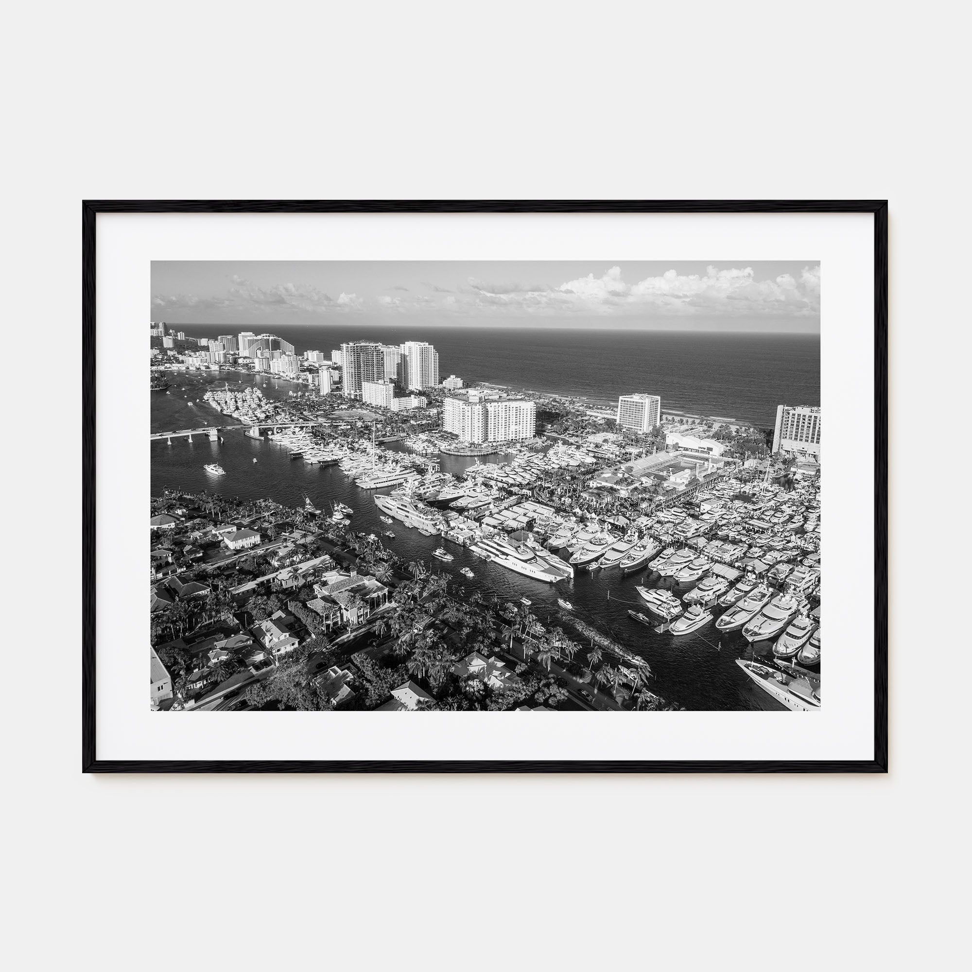 Fort Lauderdale Landscape B&W Poster