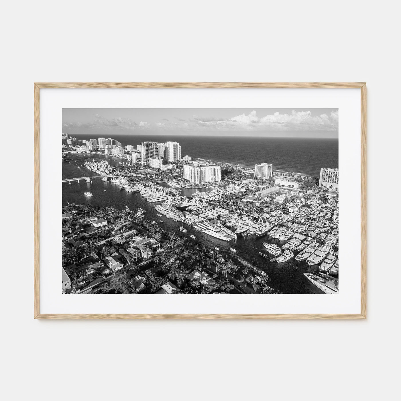 Fort Lauderdale Landscape B&W Poster