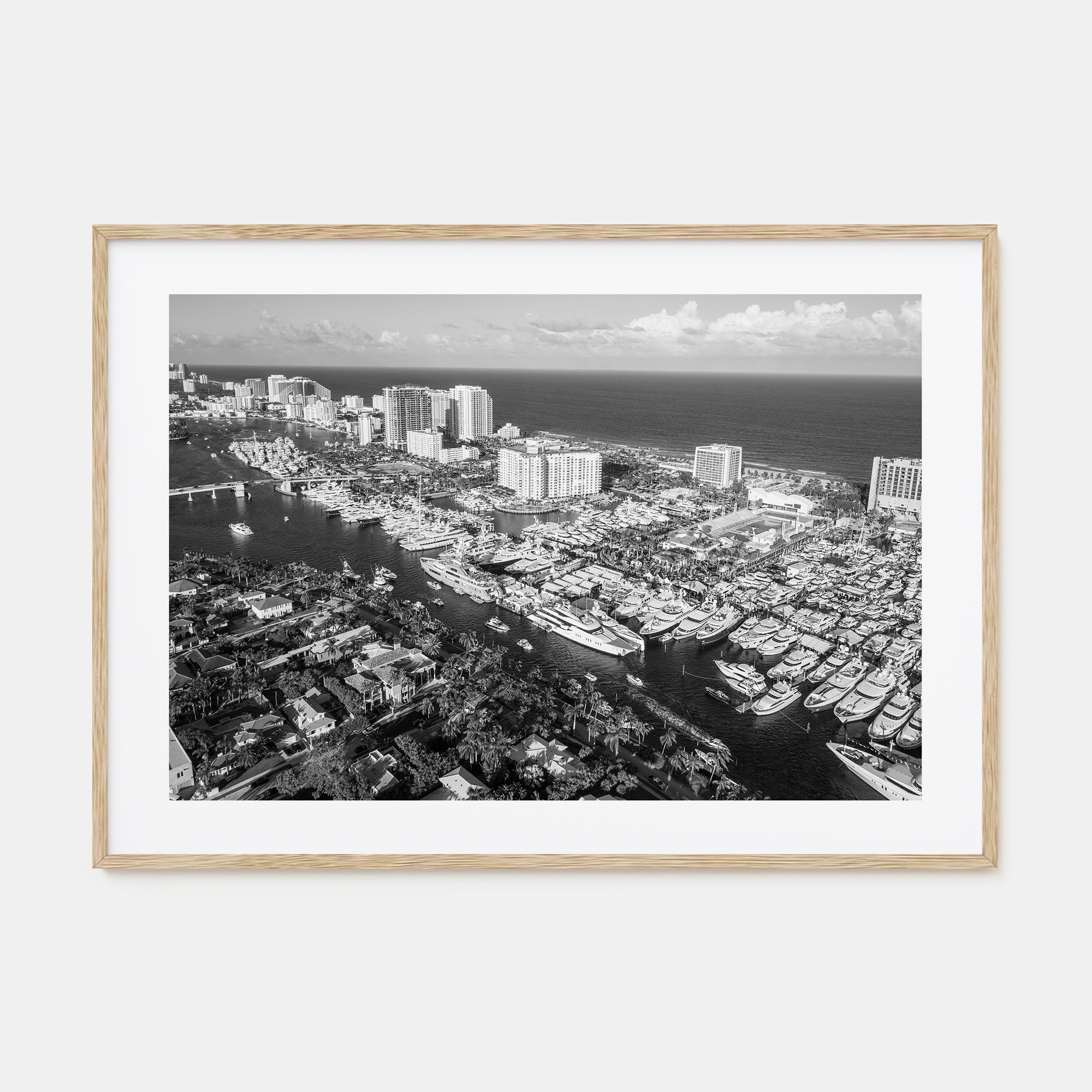 Fort Lauderdale Landscape B&W Poster