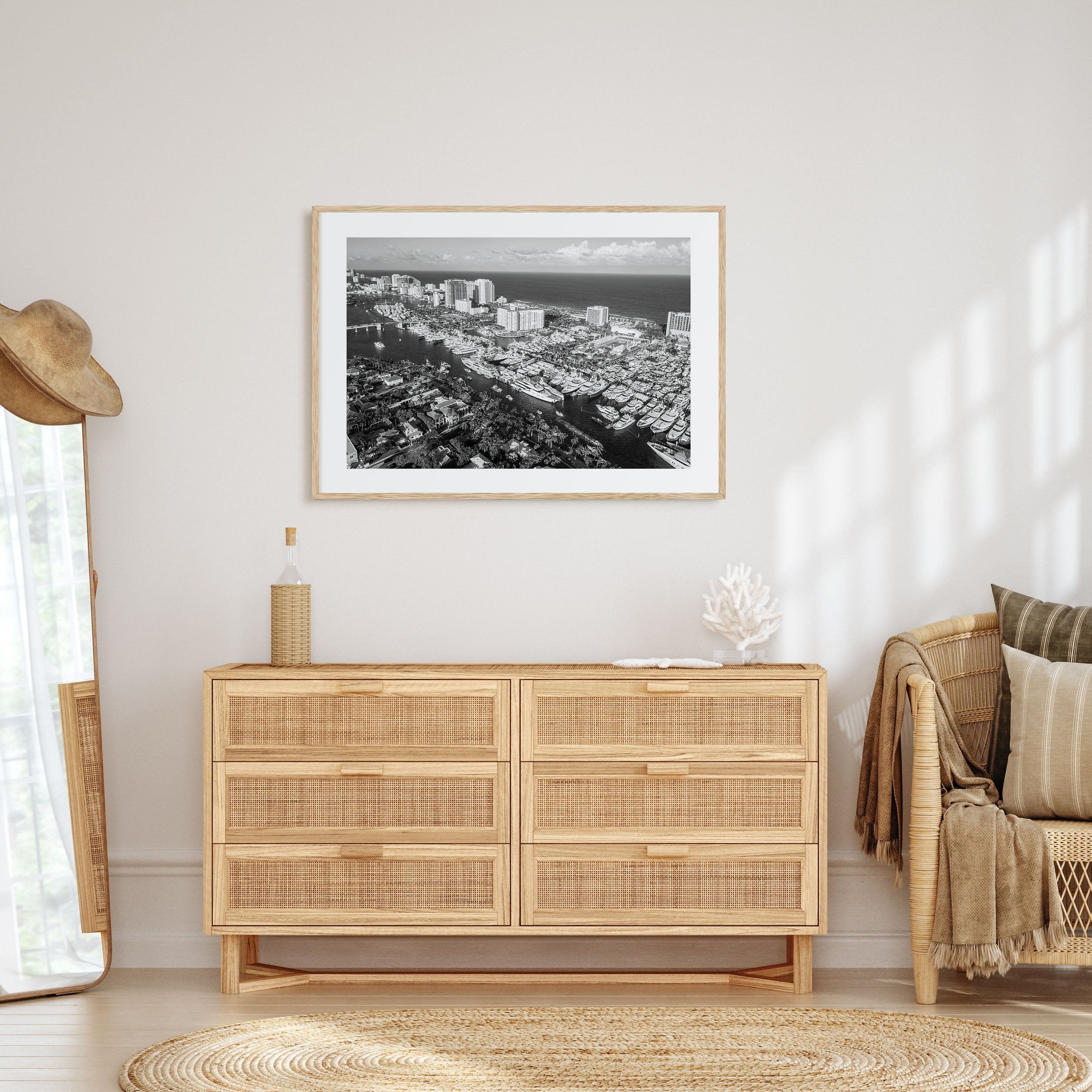 Fort Lauderdale Landscape B&W Poster
