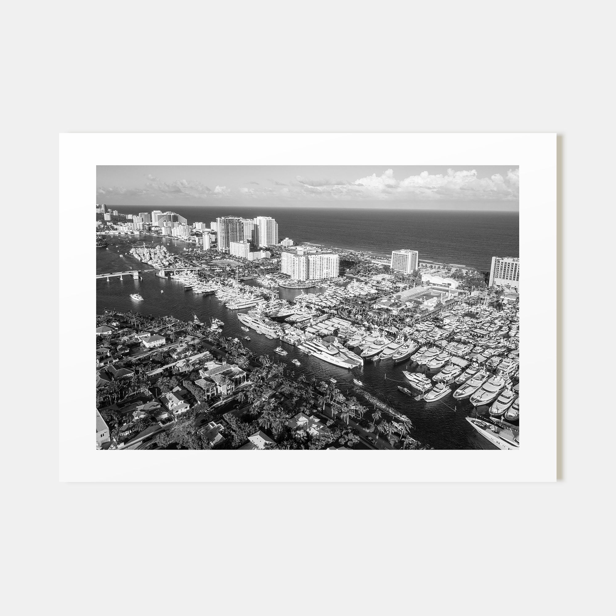 Fort Lauderdale Landscape B&W Poster