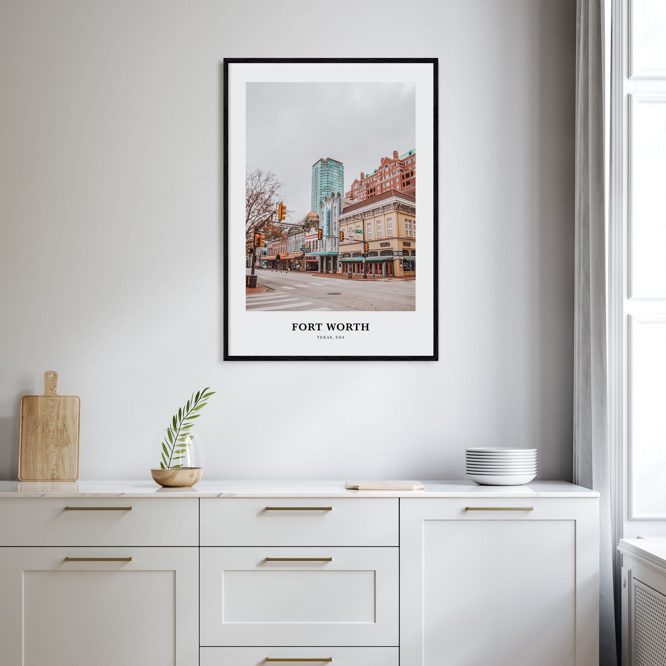 Fort Worth Portrait Color No 1 Poster