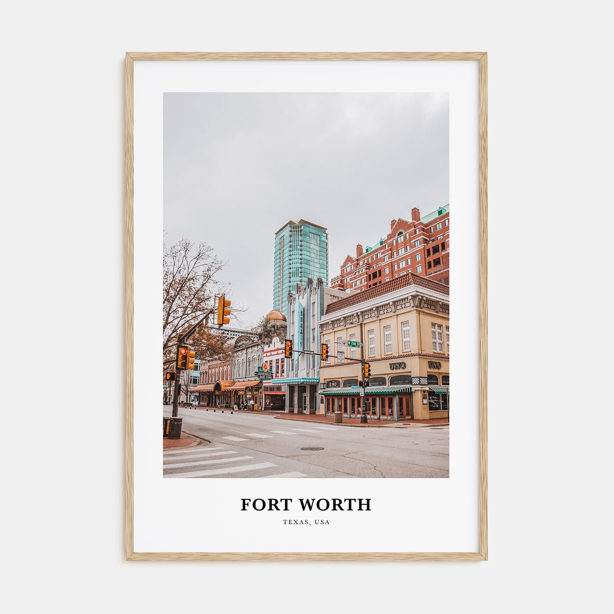 Fort Worth Portrait Color No 1 Poster