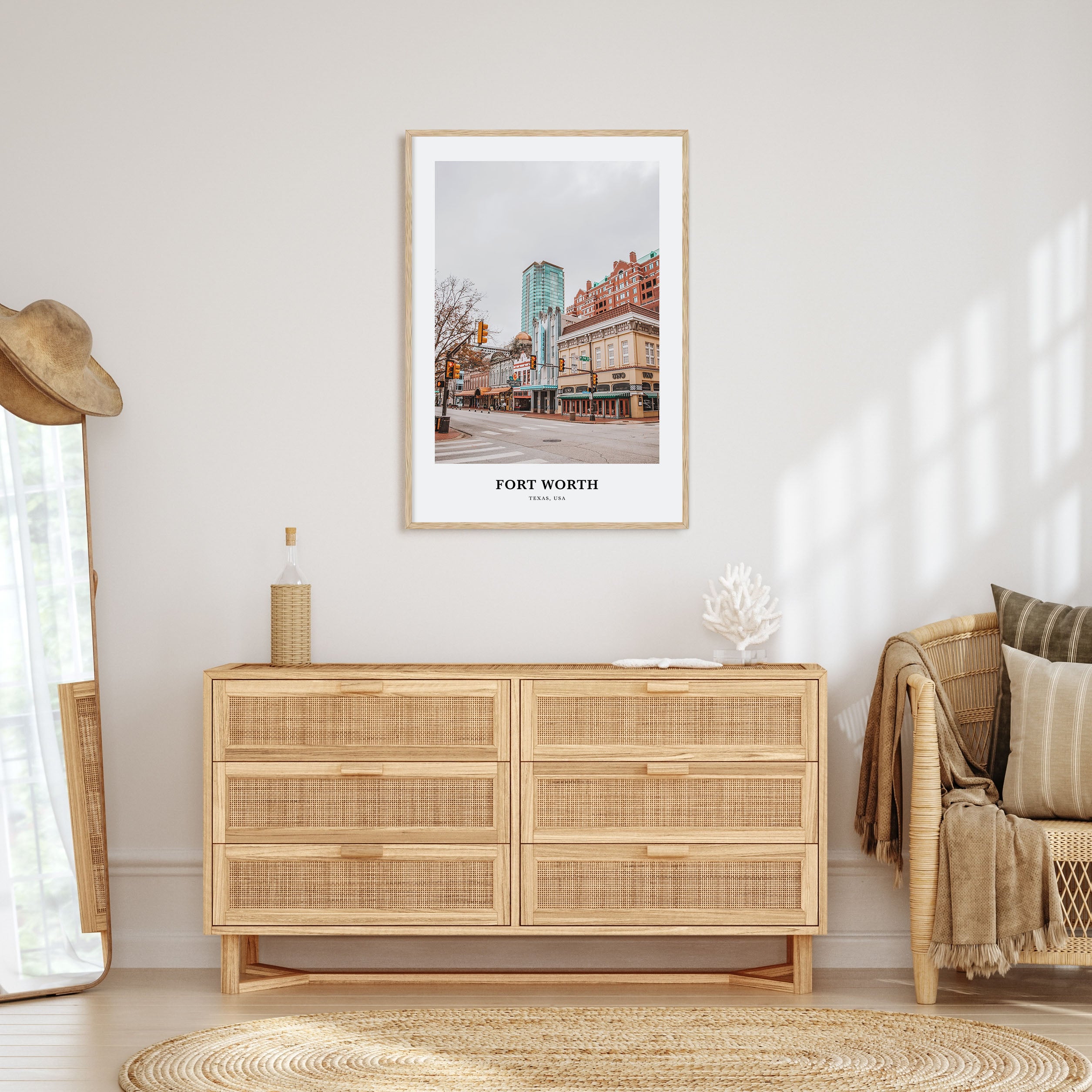 Fort Worth Portrait Color No 1 Poster