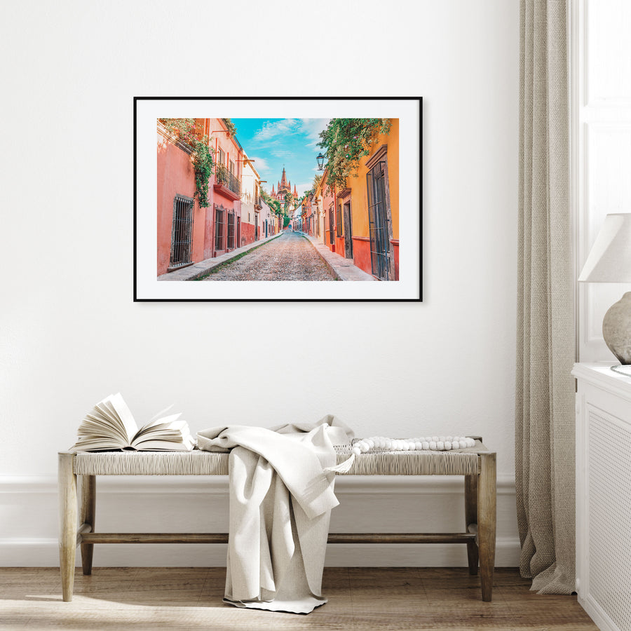 Guanajuato City Landscape Color Poster