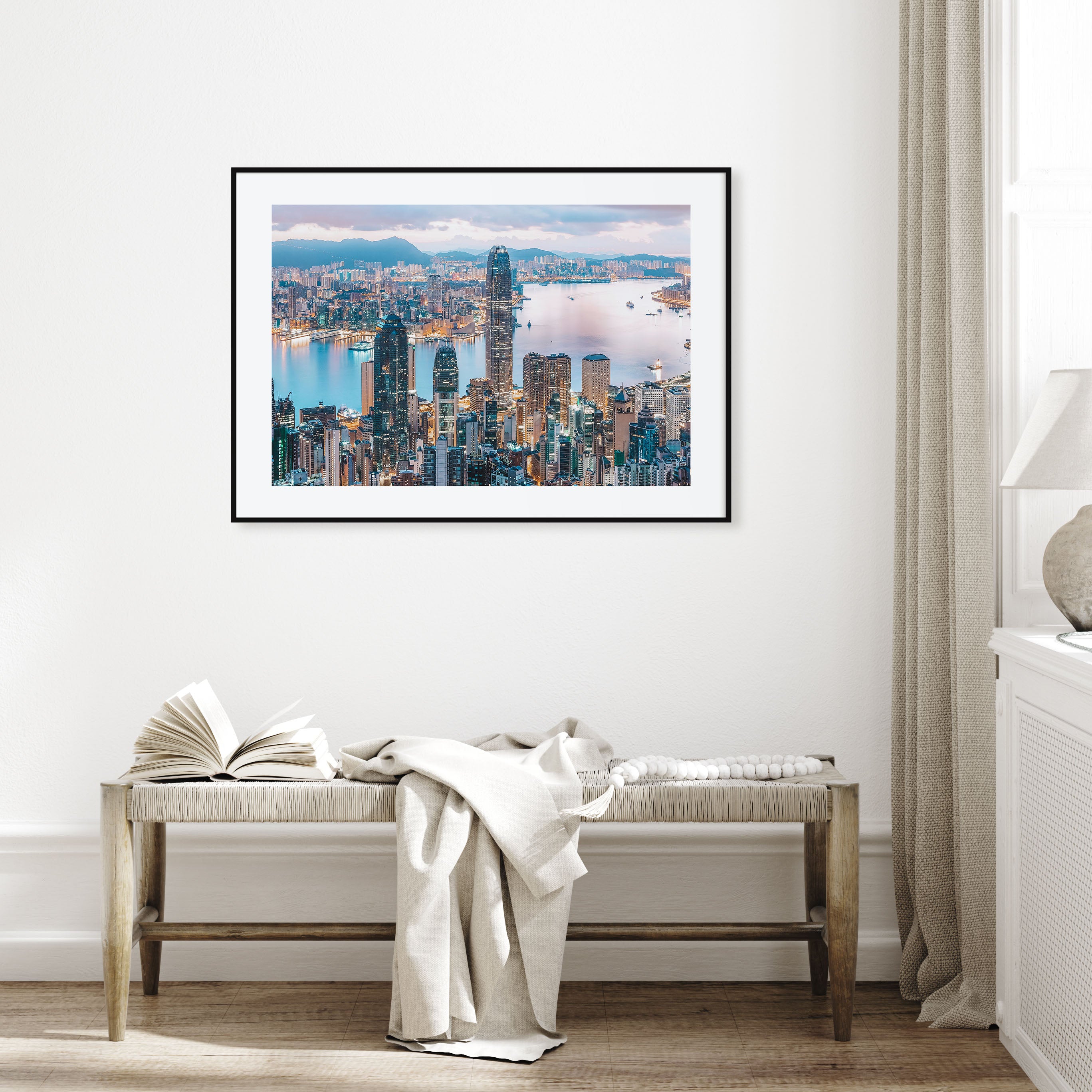 Hong Kong Landscape Color Poster