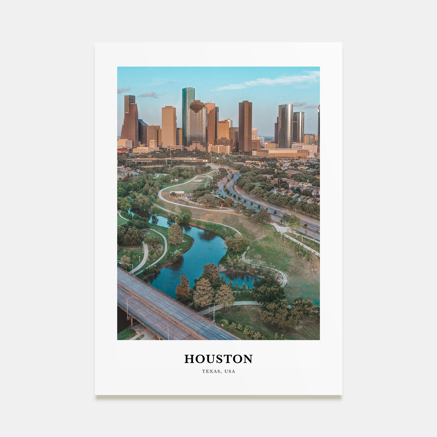Houston Portrait Color No 1 Poster