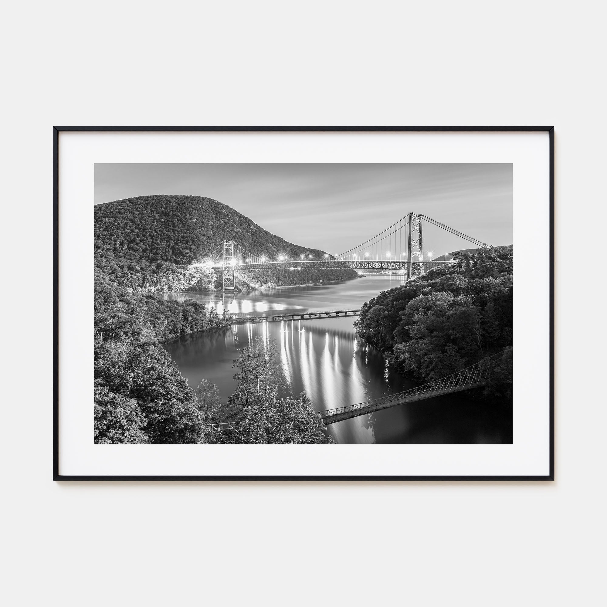 Hudson Valley Landscape B&W Poster