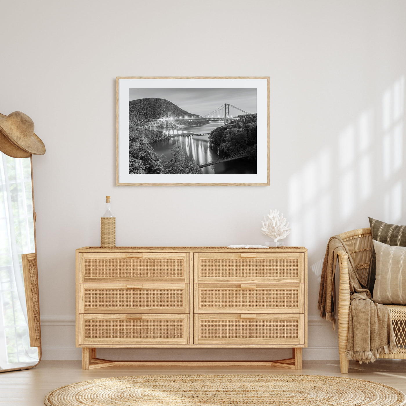 Hudson Valley Landscape B&W Poster