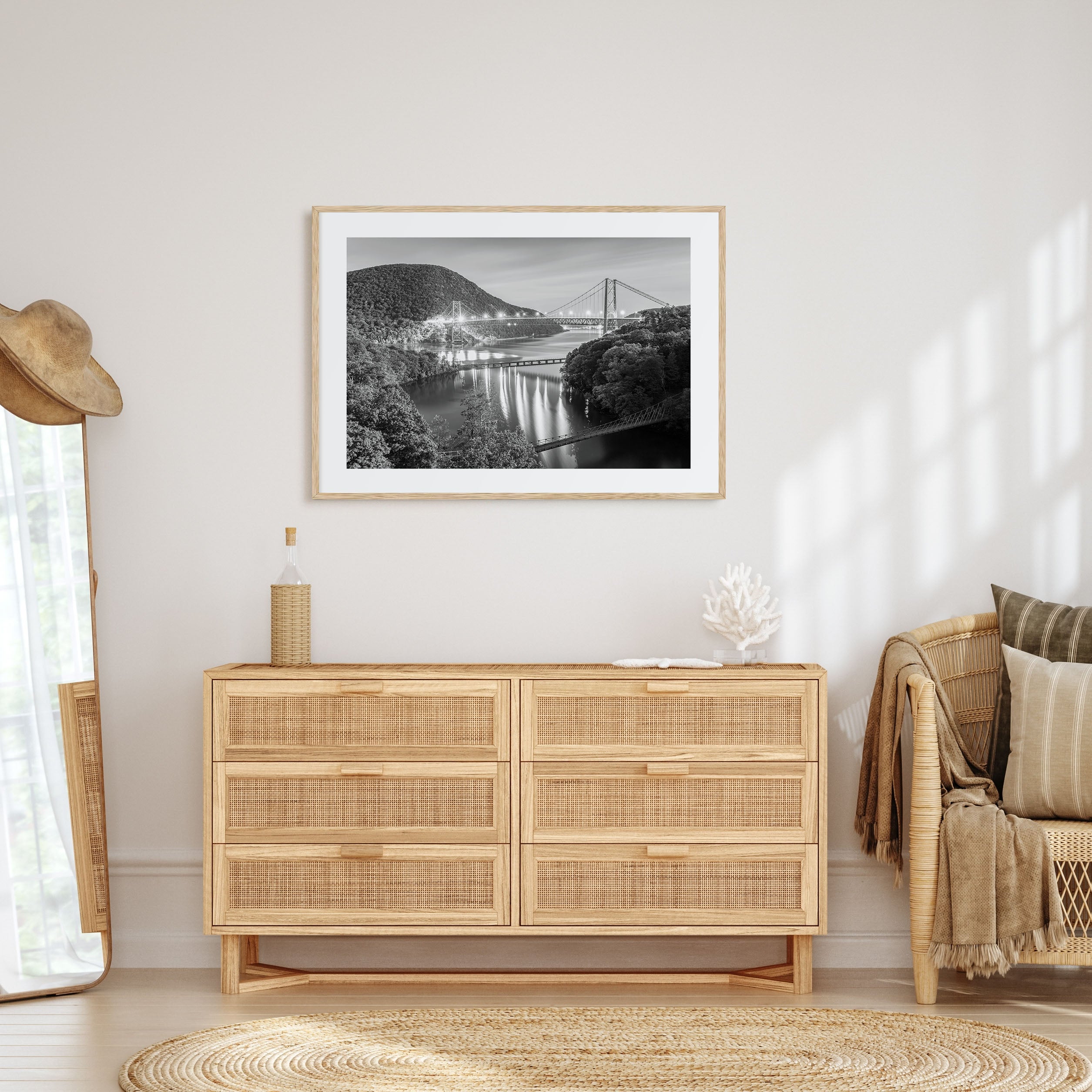 Hudson Valley Landscape B&W Poster