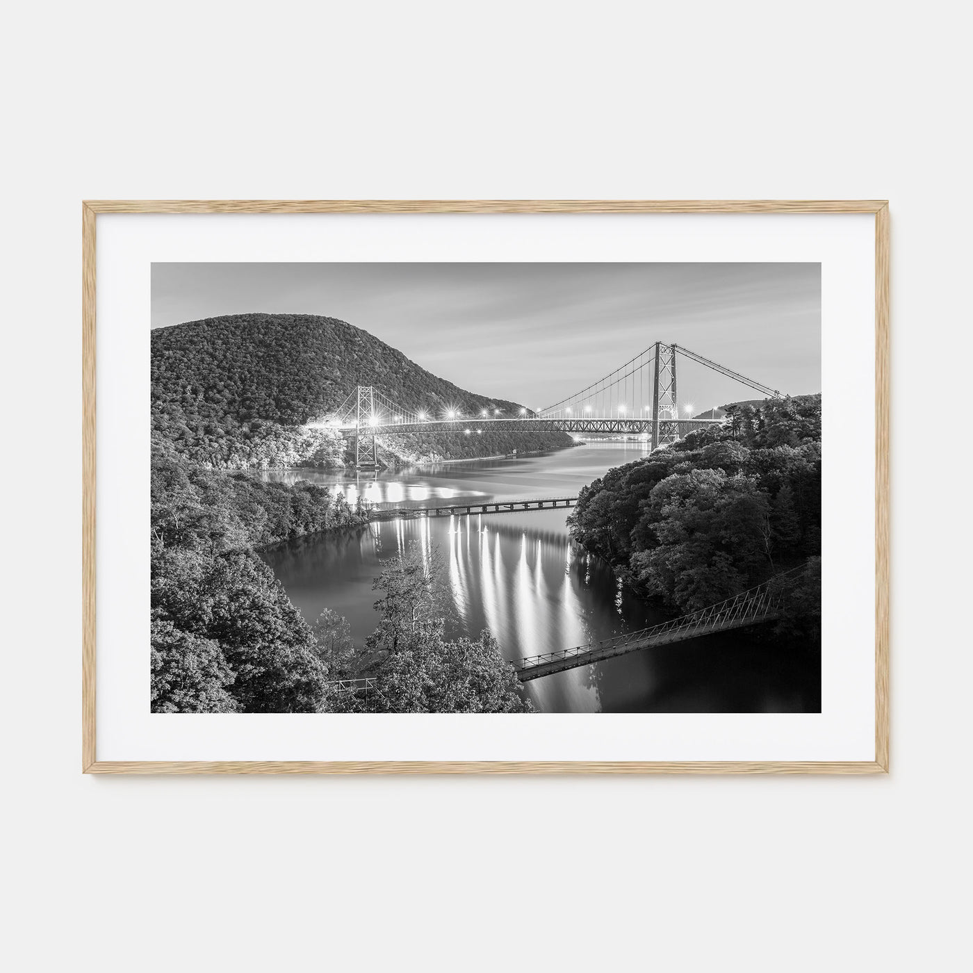 Hudson Valley Landscape B&W Poster