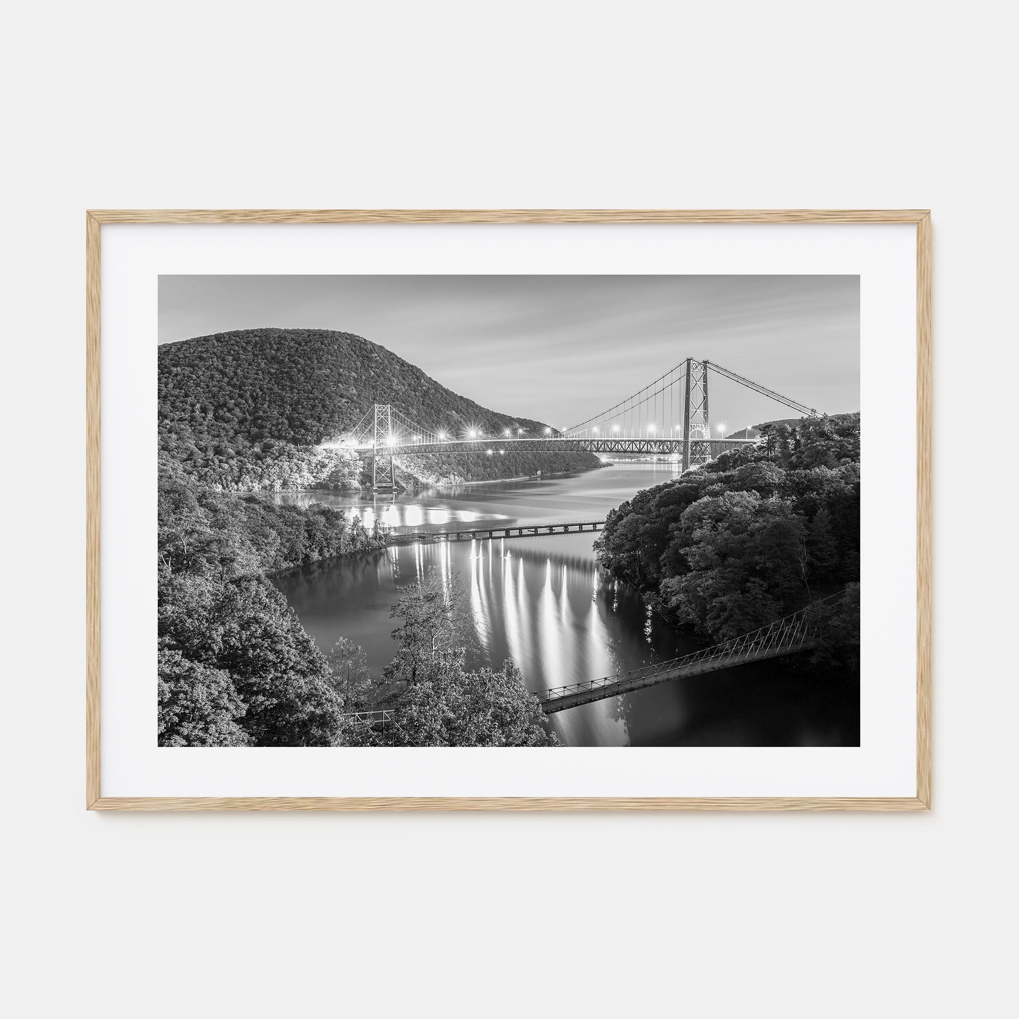 Hudson Valley Landscape B&W Poster