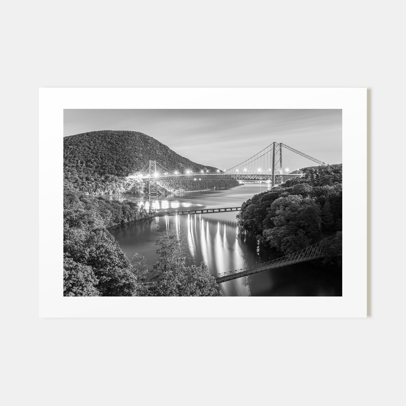 Hudson Valley Landscape B&W Poster