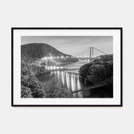 Hudson Valley Landscape B&W Poster