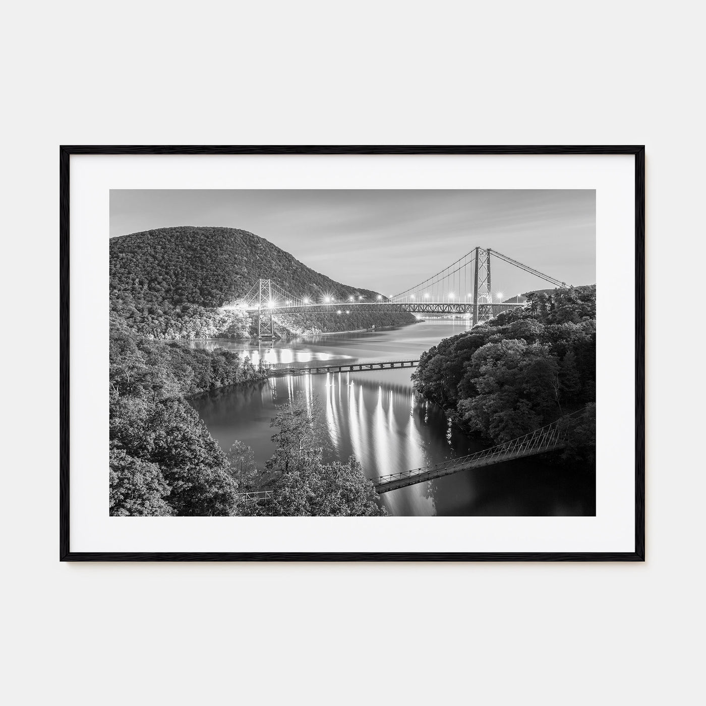 Hudson Valley Landscape B&W Poster