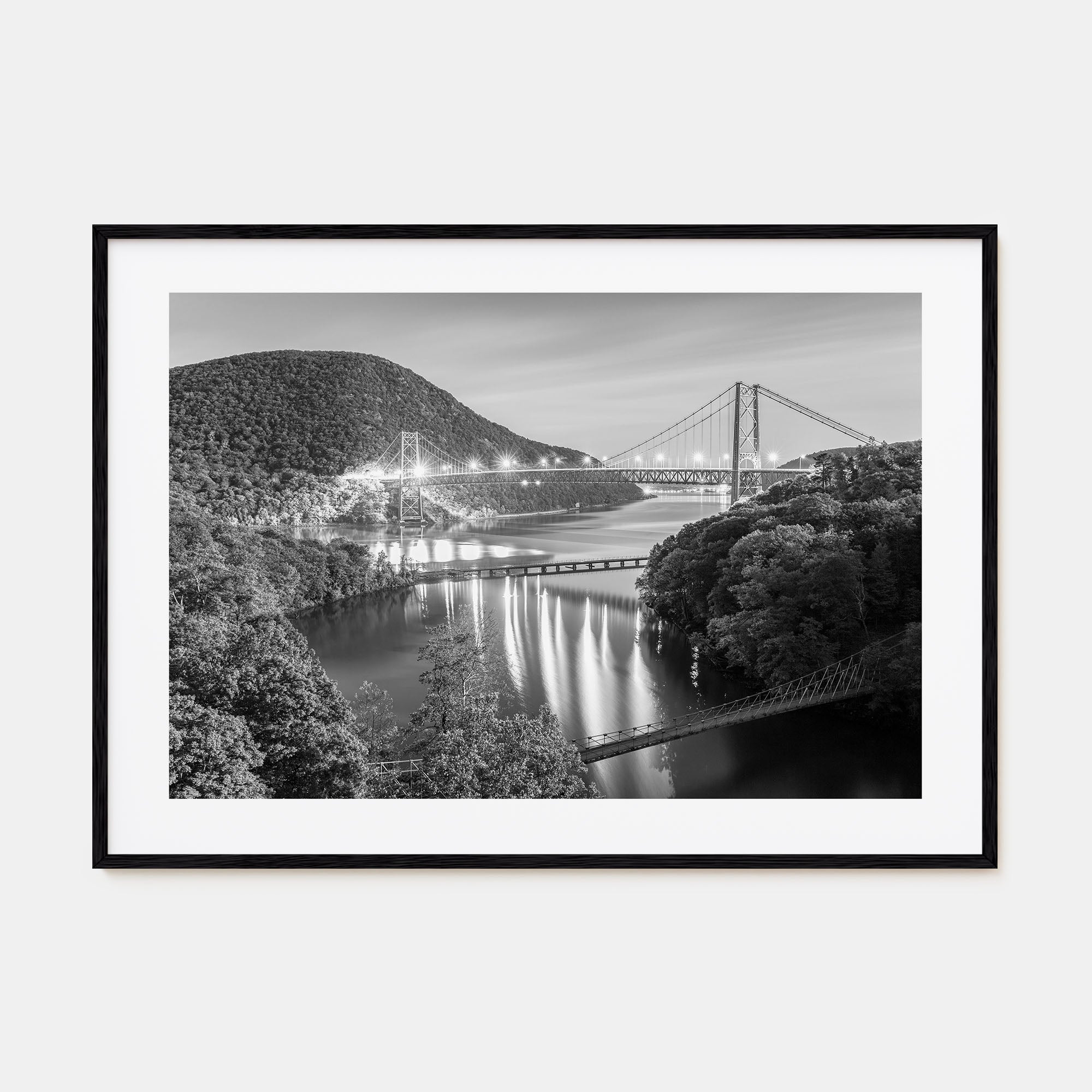 Hudson Valley Landscape B&W Poster