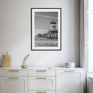 Huntington Beach Photo B&W Poster