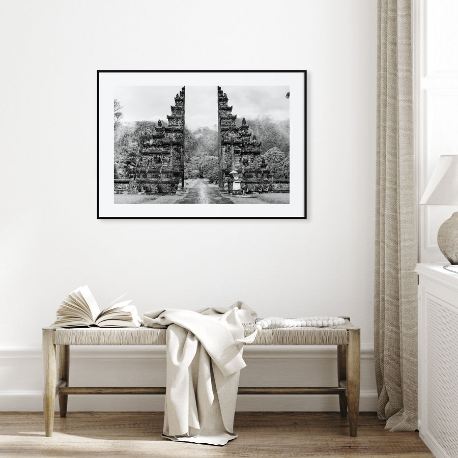 Indonesia Landscape B&W Poster