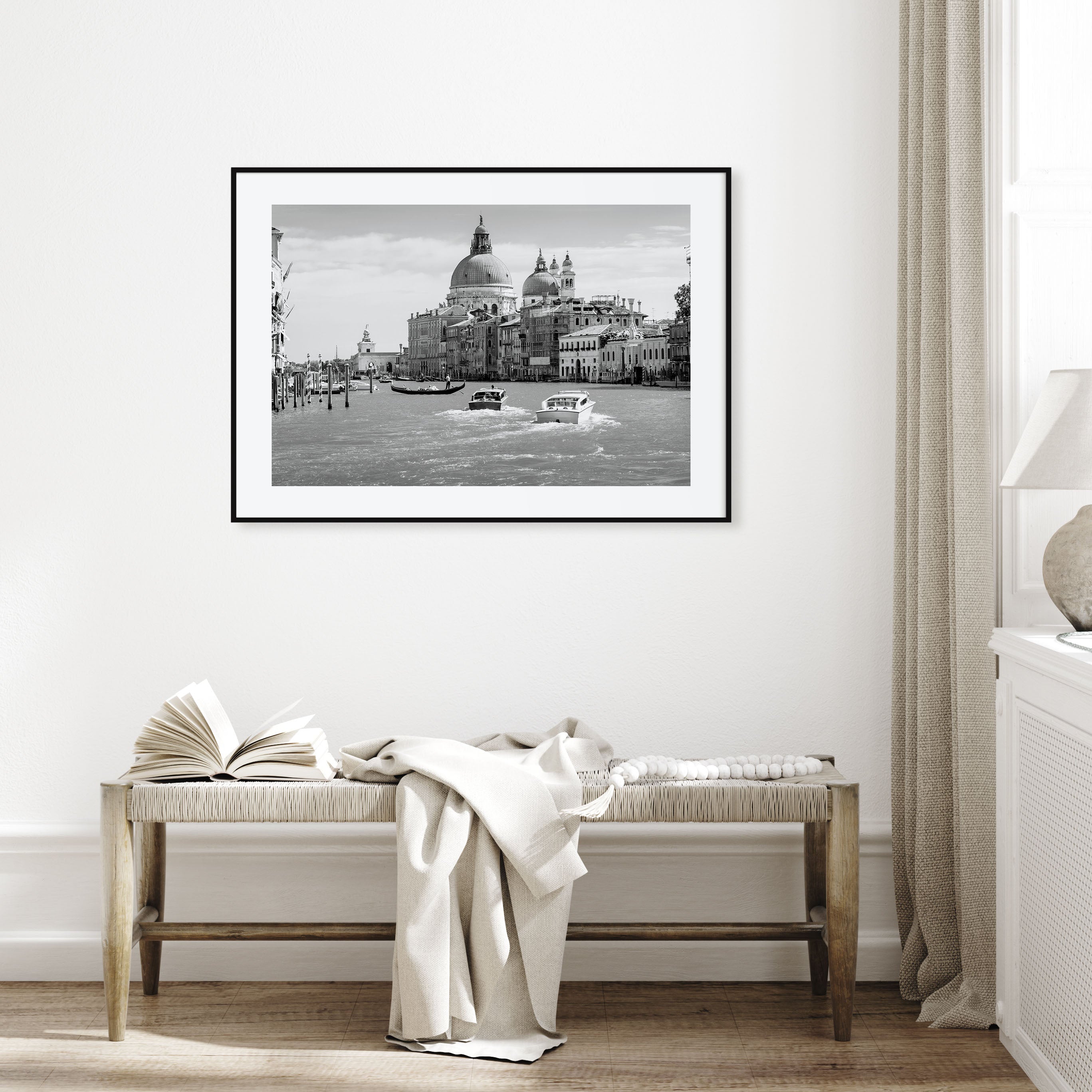 Italy Landscape B&W Poster