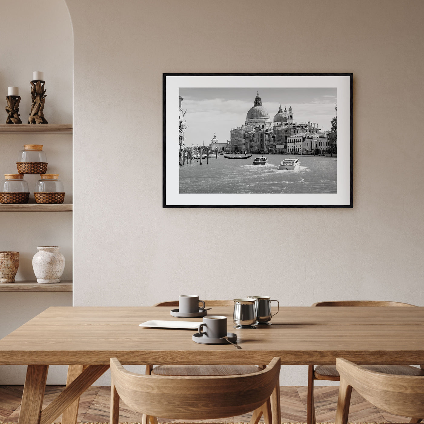 Italy Landscape B&W Poster