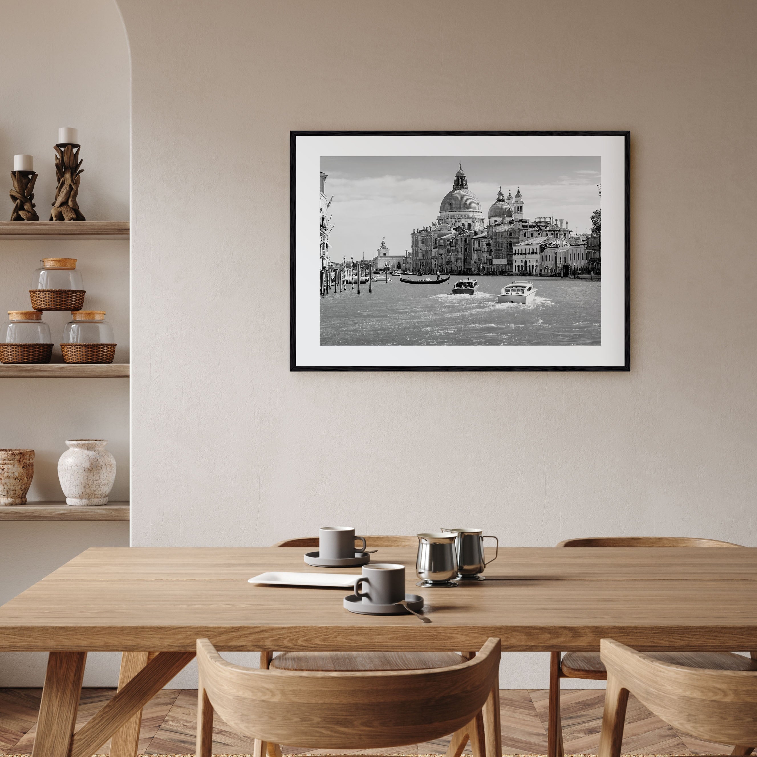 Italy Landscape B&W Poster