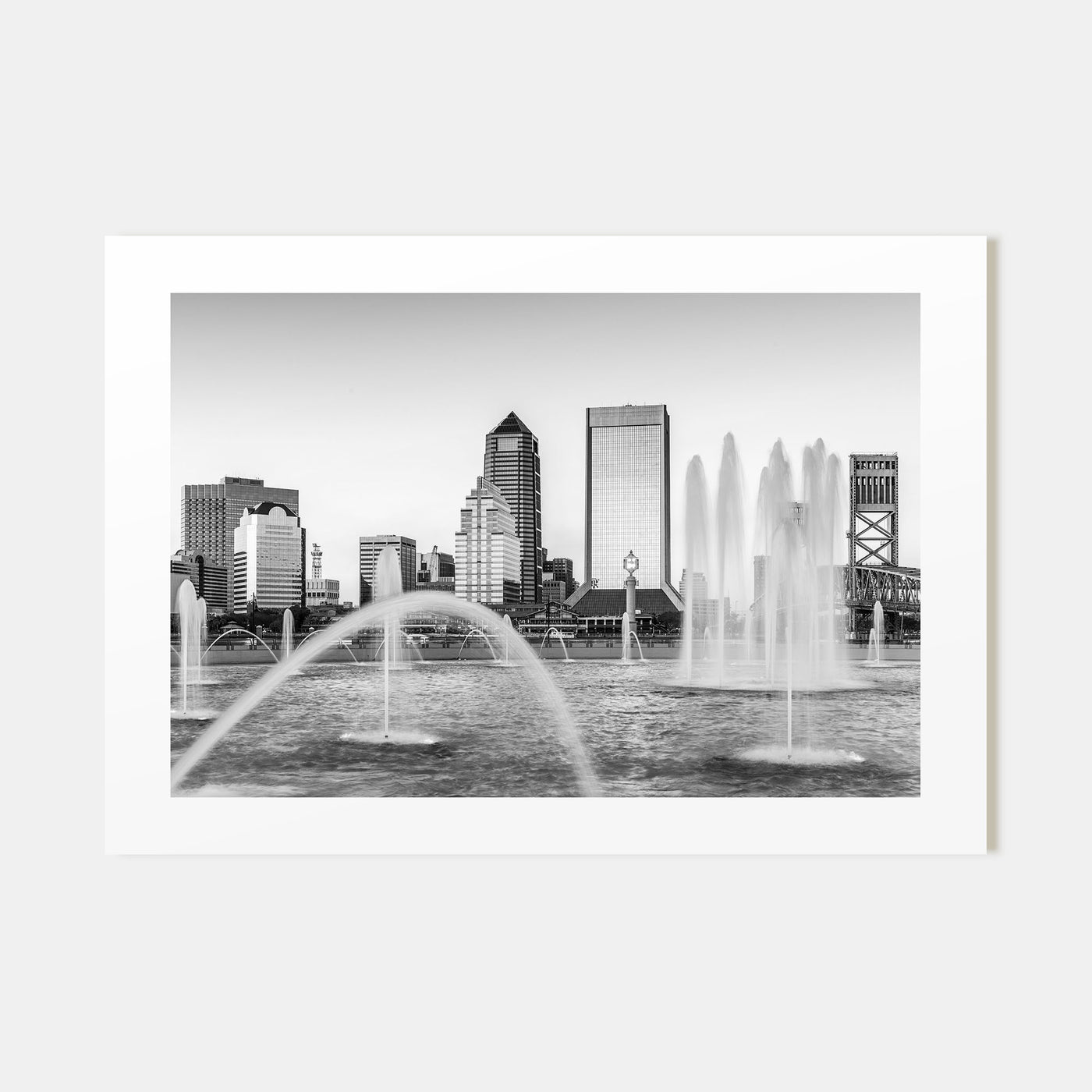 Jacksonville Landscape B&W Poster