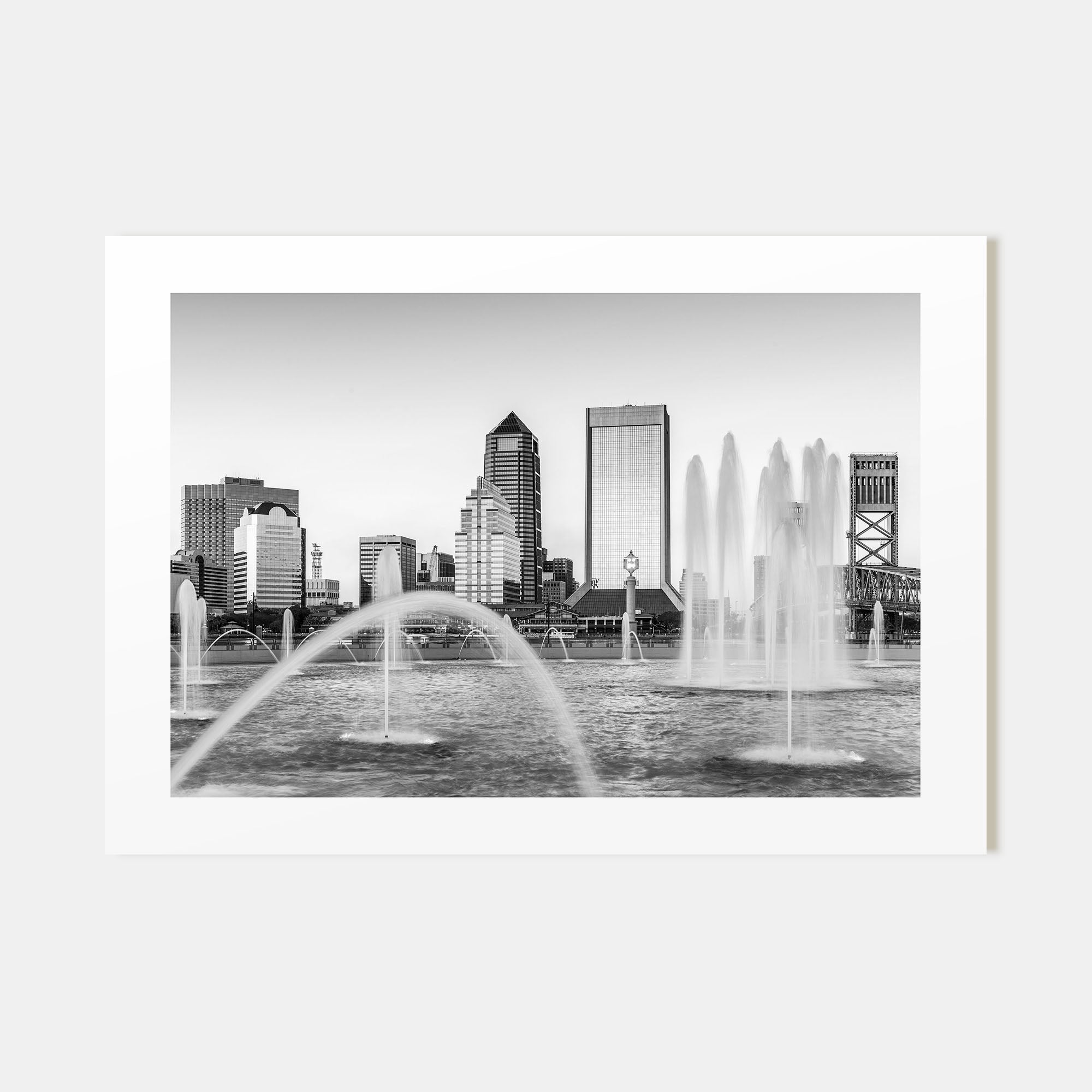 Jacksonville Landscape B&W Poster