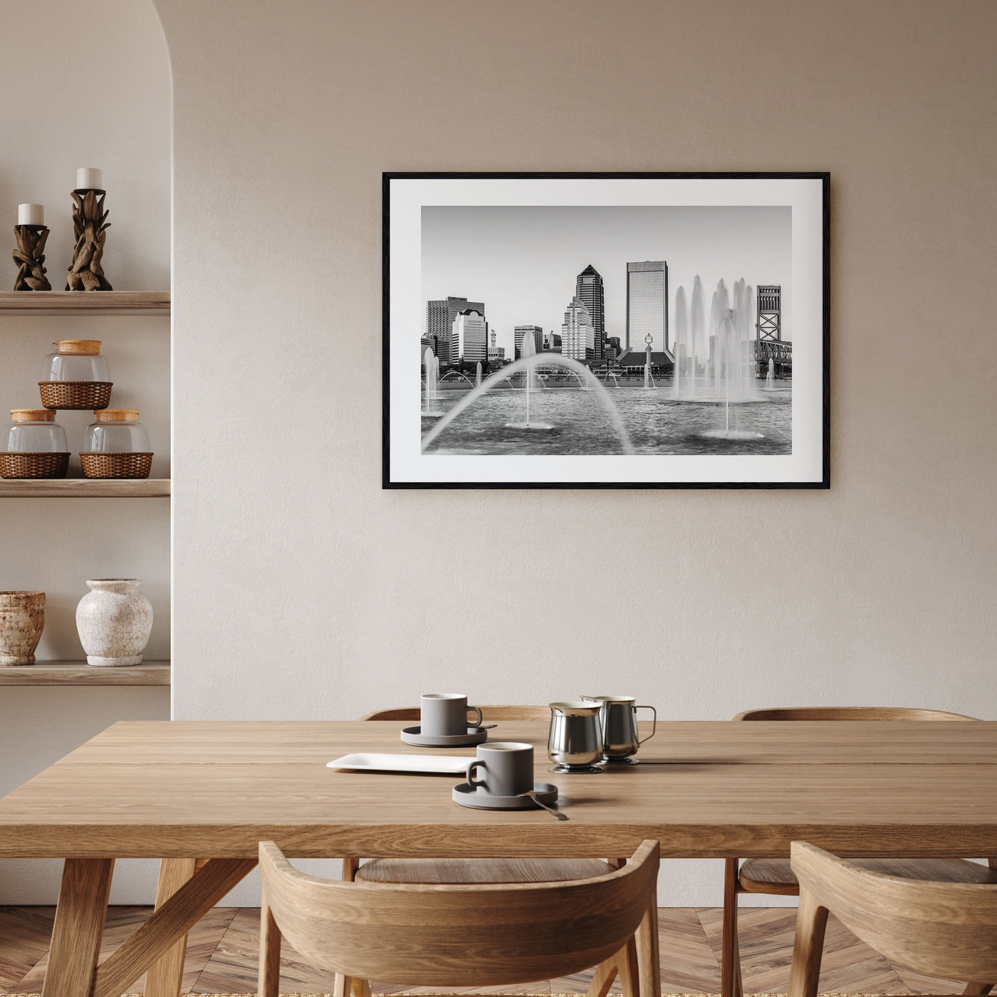 Jacksonville Landscape B&W Poster