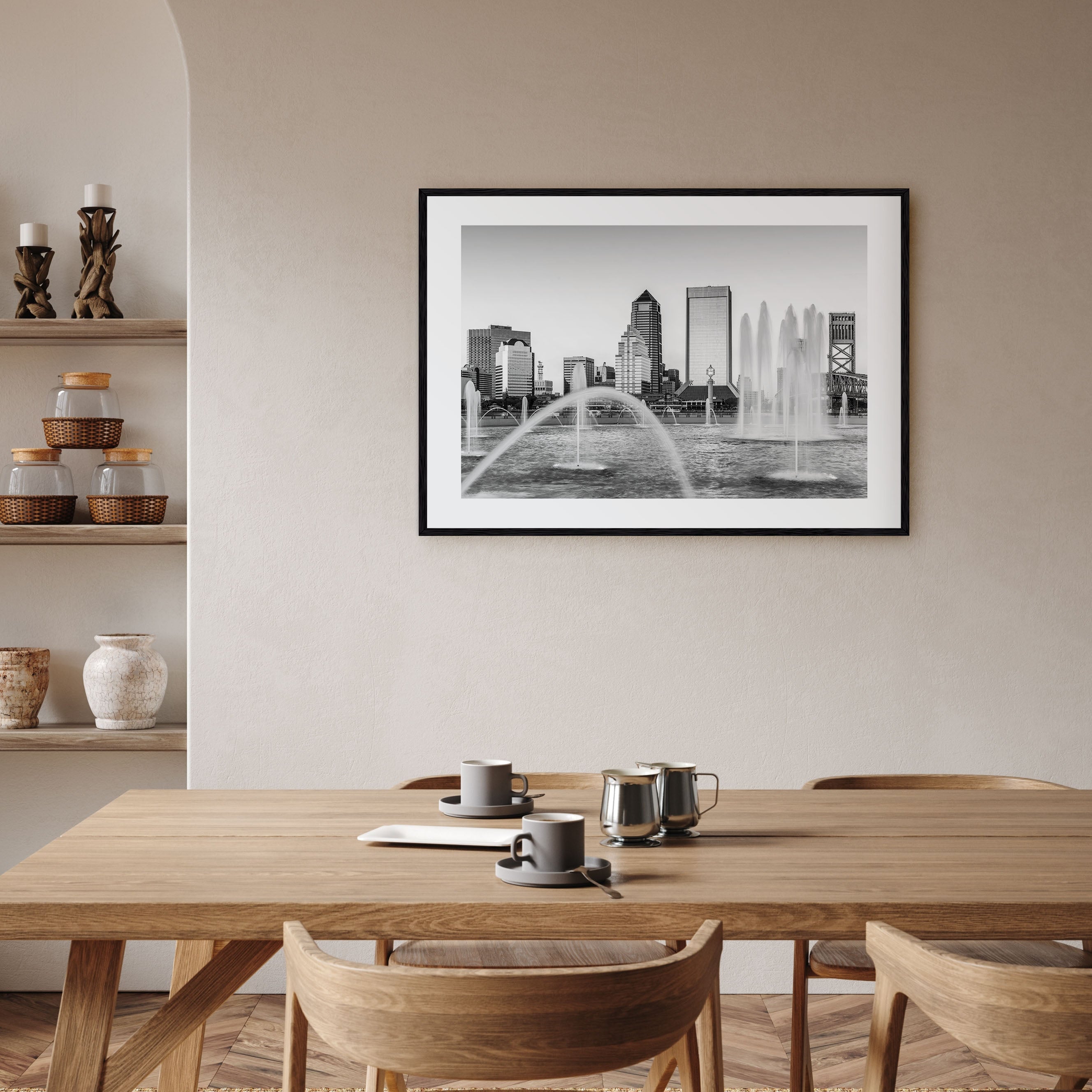 Jacksonville Landscape B&W Poster