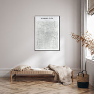 Kansas City Map Portrait Poster