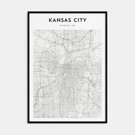 Kansas City Map Portrait Poster