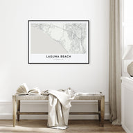 Laguna Beach Map Landscape Poster