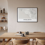 Laguna Beach Map Landscape Poster