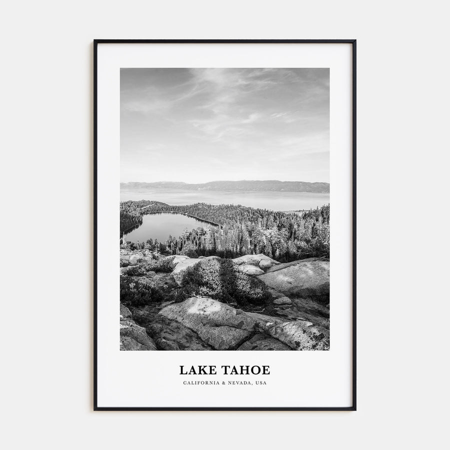 Lake Tahoe Portrait B&W No 1 Poster