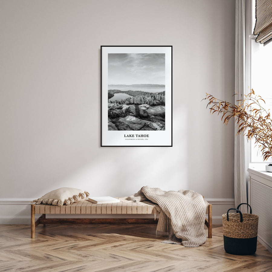 Lake Tahoe Portrait B&W No 1 Poster