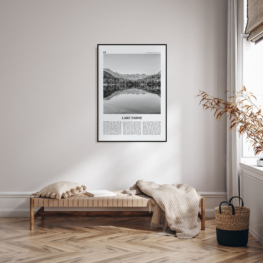 Lake Tahoe Travel B&W No 1 Poster