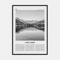 Lake Tahoe Travel B&W No 1 Poster
