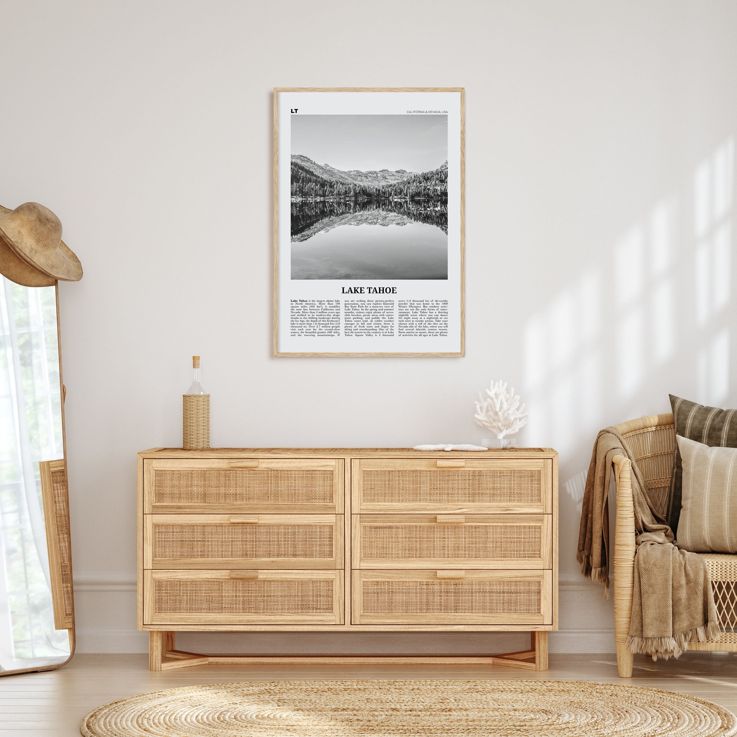 Lake Tahoe Travel B&W No 1 Poster