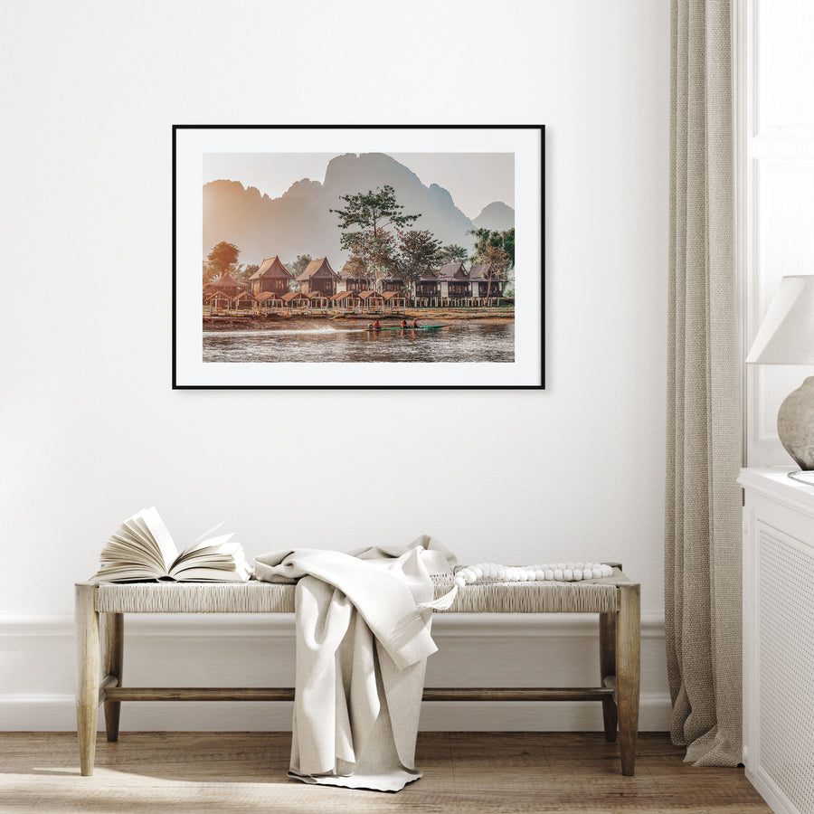 Laos Landscape Color Poster